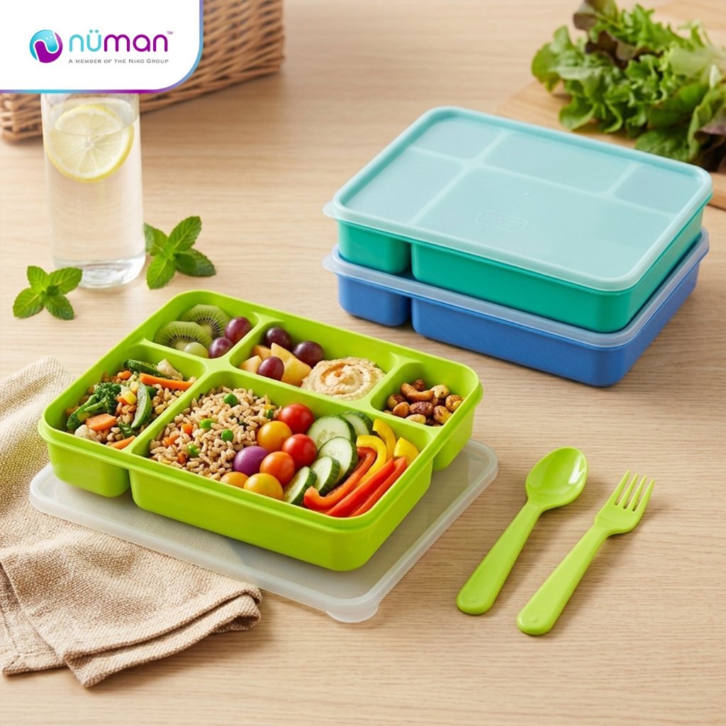 Numan - Kotak Makan Catering Plastik 27 cm | Tempat Makan Lunch Box Catering Bekel Bekal Catering