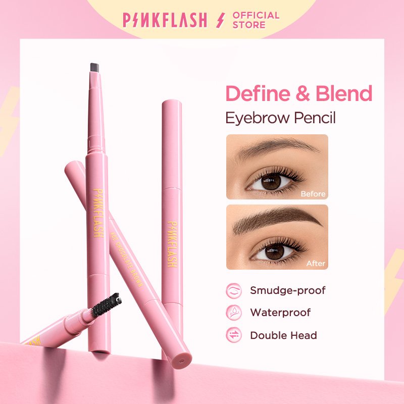 PINKFLASH Automatic Eyebrow Pencil Tahan Air Ujung pensil yang dapat E09