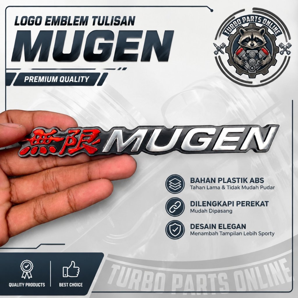 Emblem Tulisan Mugen Original