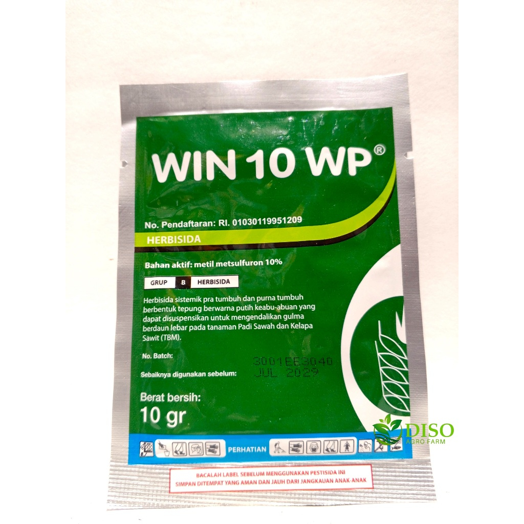 Herbisida Pembasmi Gulma WIN 10WP Kemasan 10GR
