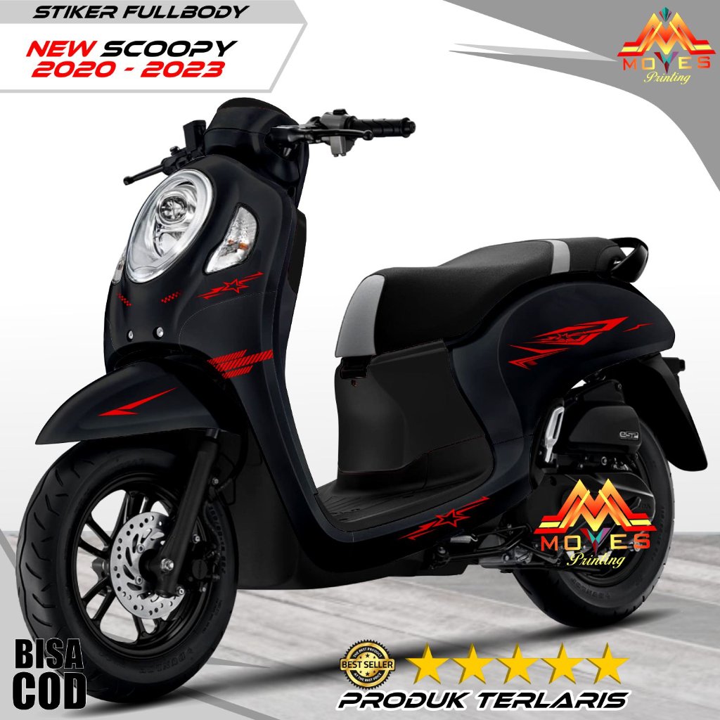 (TERBARU) Decal Stiker Scoopy New 2021 2022 2023 2024 Fullbody Stiker Striping Variasi Scoopy Akseso