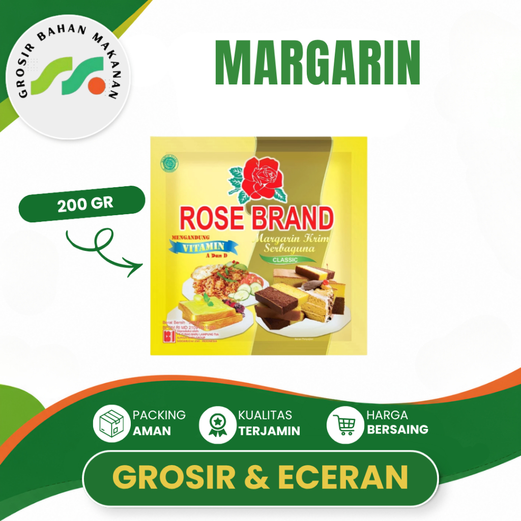 ROSEBRAND MARGARINE 200GR PER PCS