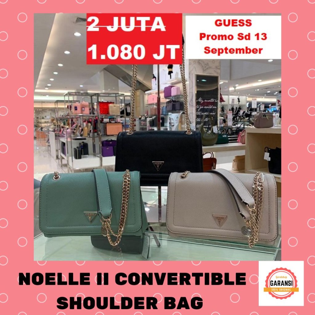 Tas Guess wanita sale GIULLY MINI CONVERTIBLE shoulder bag original 100%