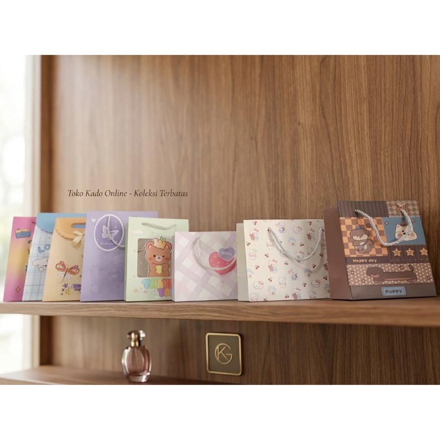 Paper Bag Kertas Kado FG Uk. XXL dengan Pita Manis dan Perekat