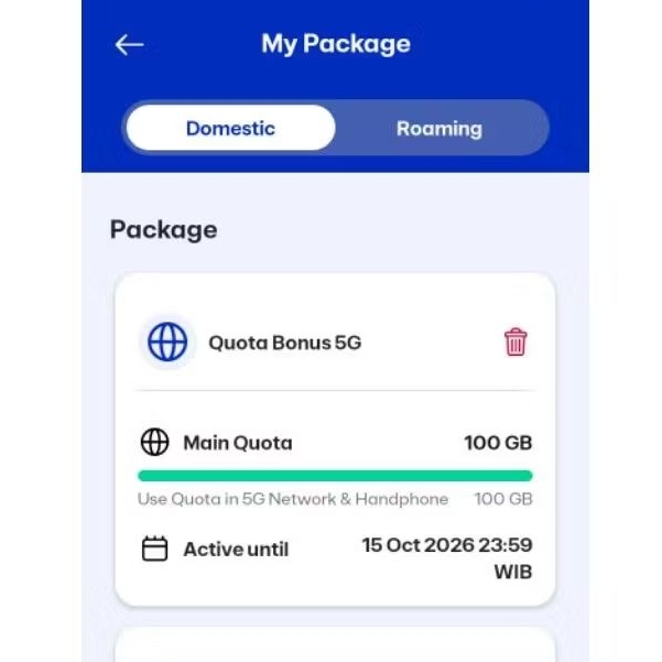Paket Kuota Bonus 5G 100 GB Paket Data Utama Jaringan 5G dan Handphone