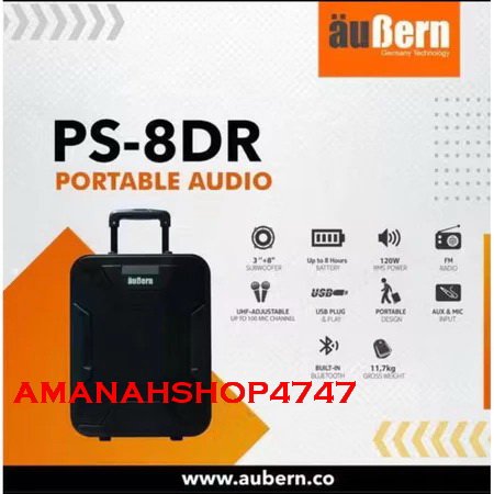 Speaker aktif portable Aubern PS8DR 8 inch speaker aubern PS 8DR / PS-8DR
