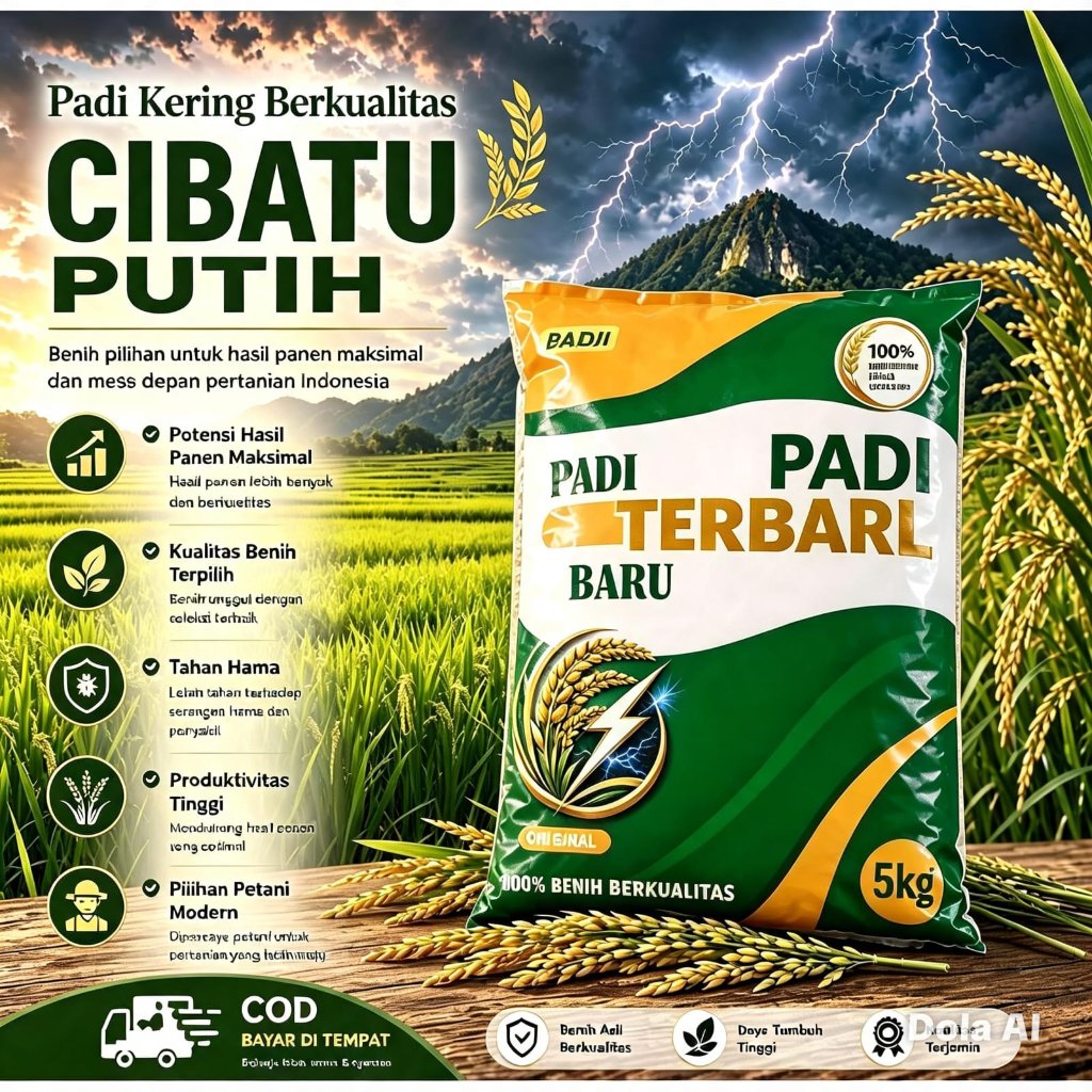 PADI CIBATU PUTIH SUPER KEMASAN 5KG