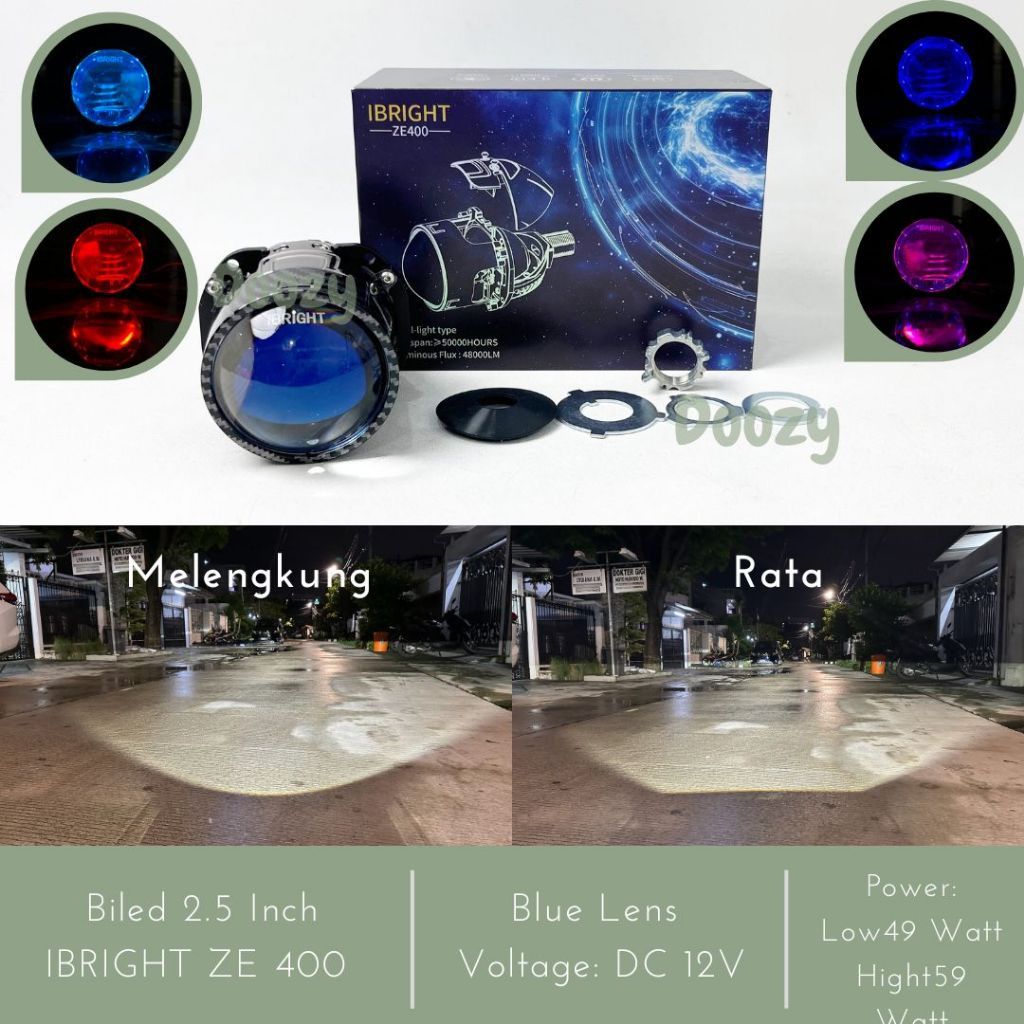 IBRIGHT ZE400 Biled 2,5 Inch Cahaya 2 Mode