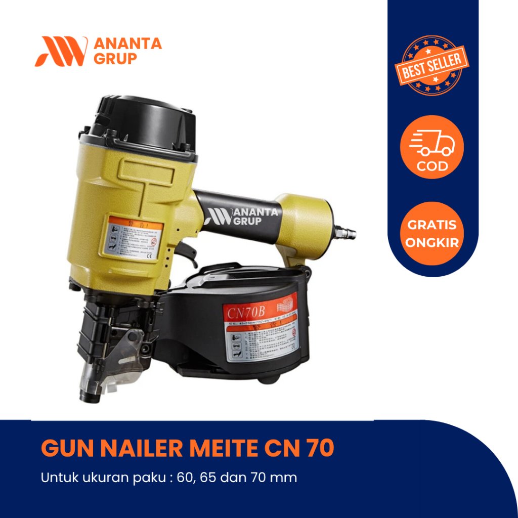 Meite CN70 Gun Nailer | Mesin Paku Pallet Coil Nailer