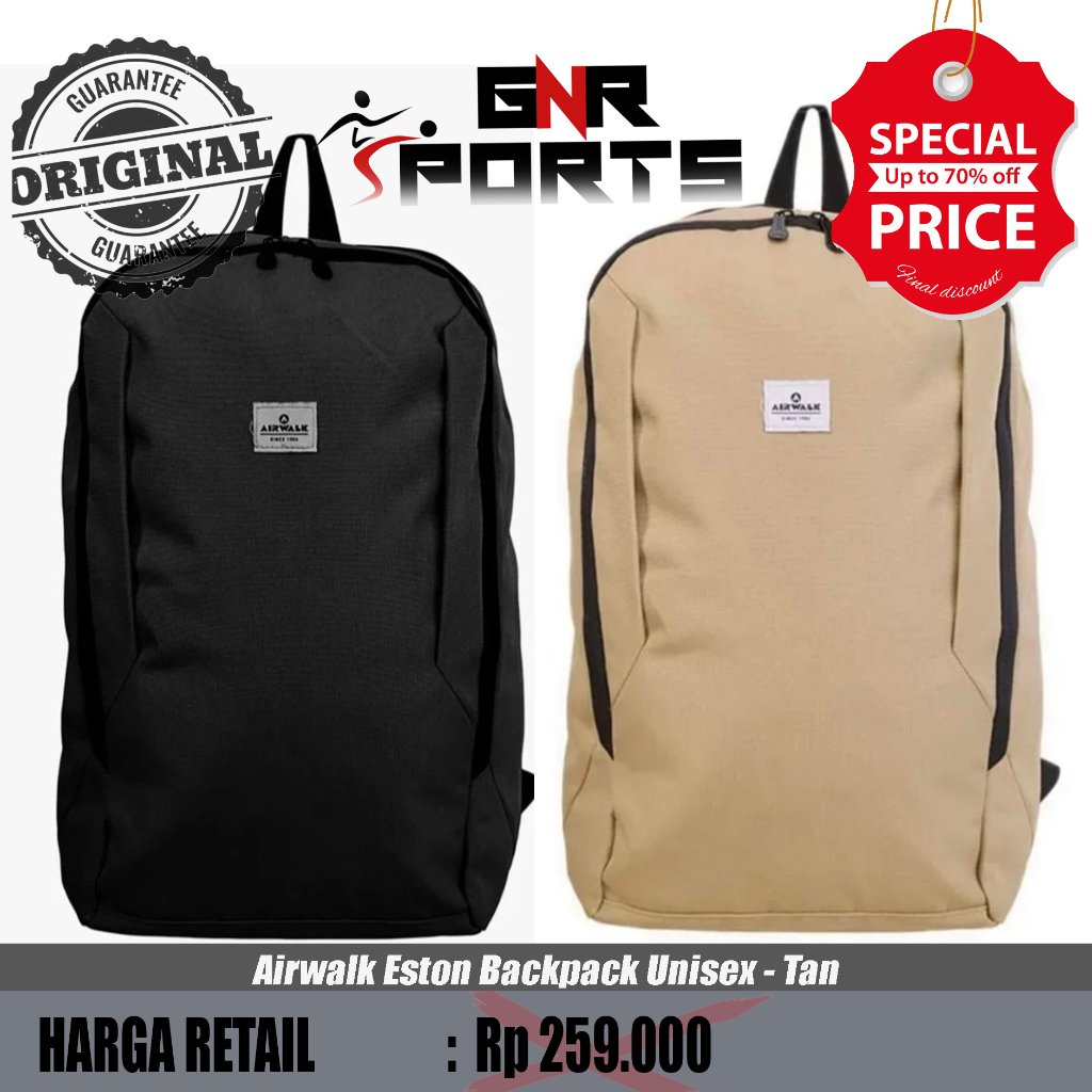 Tas Airwalk Eston Backpack Unisex - Tan Original 100%