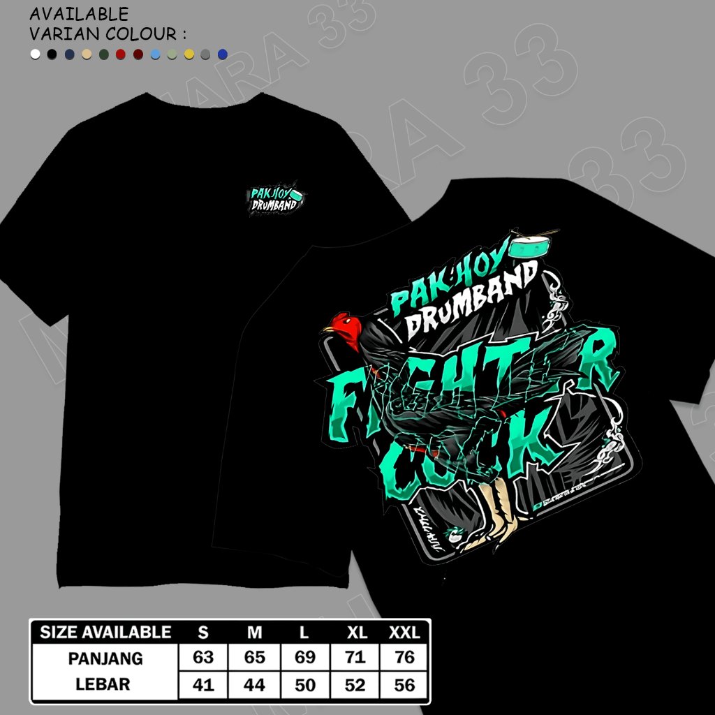 COD - KAOS AYAM PAKHOY DRUMBAND -KAOS DISTRO - KAOS DEWASA - KAOS CEWE COWO -  BAHAN COTTON COMBAD P