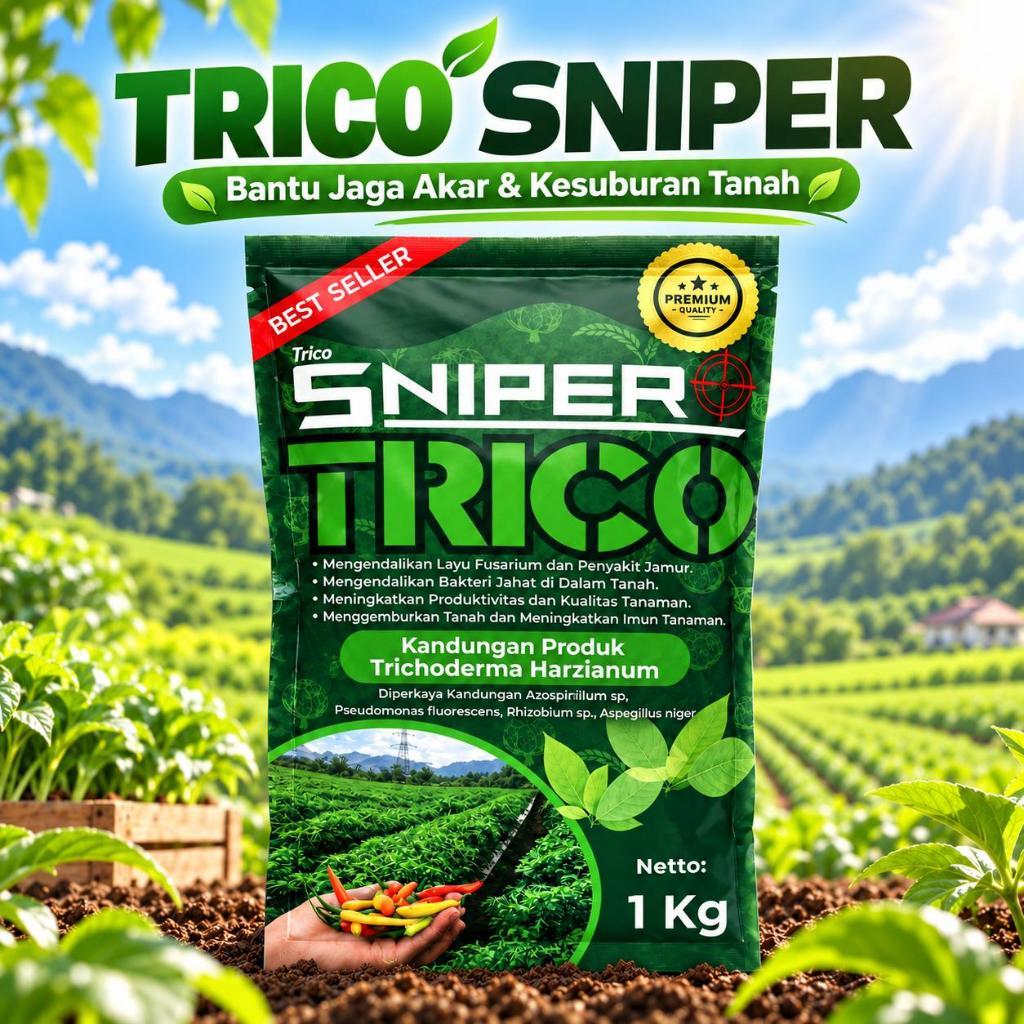 Tricosniper 1Kg Trichoderma + PGPR Pengendali Jamur Fusarium Antraknosa dan Busuk Akar