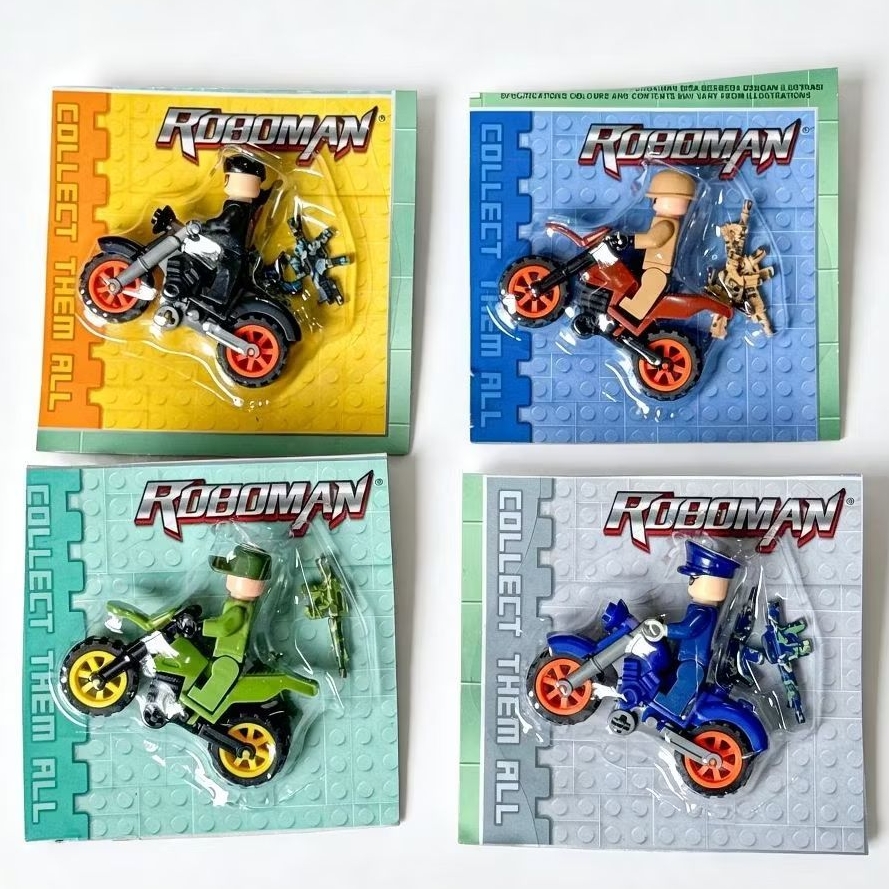 MC550A Roboman Mini Figure Motor Senjata Tentara Prajurit Polisi Balok Susun