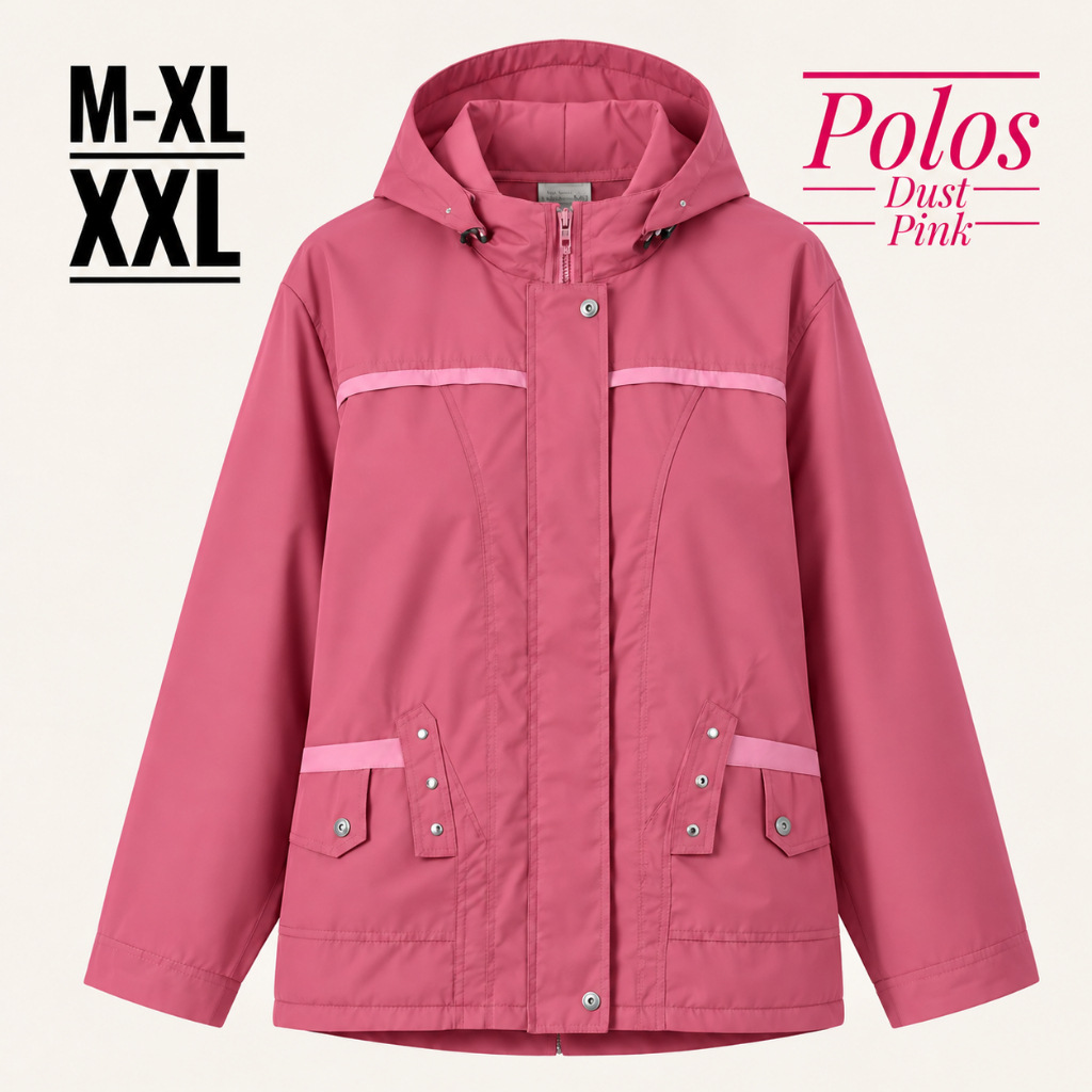 Jaket Wanita Parasut Kekinian Zipper Anti Air Angin Windbreaker Motor Waterproof Windproof