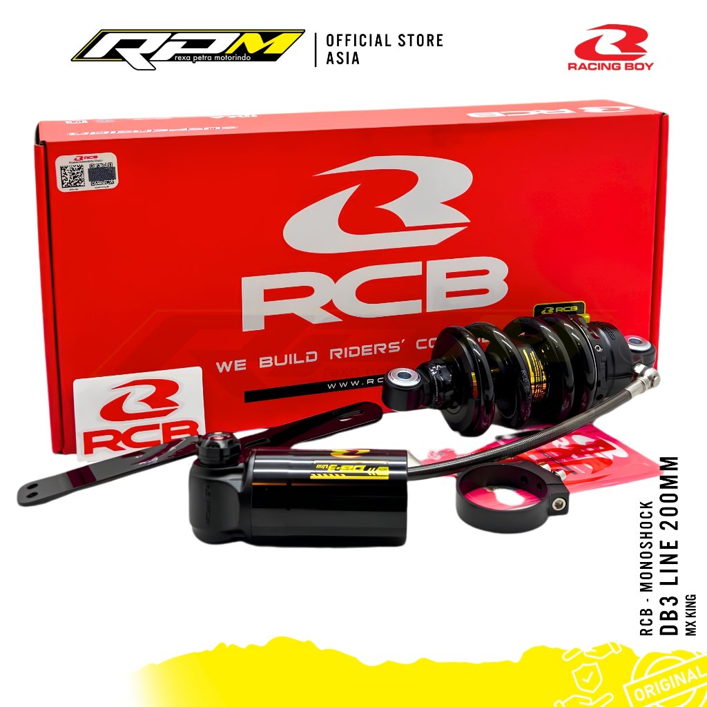 RCB Racingboy Monoshock DB3 Line 200mm Shock Belakang Tabung Compresi Click Rebound LC135 Jupiter MX