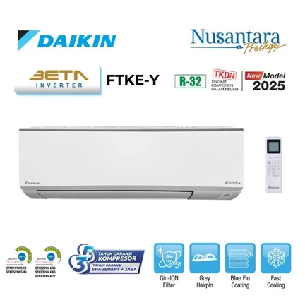 AC DAIKIN ALPHA INVERTER 1 PK 1PK FTKH25 Nusantara Prestige ac daikin 1pk inverter