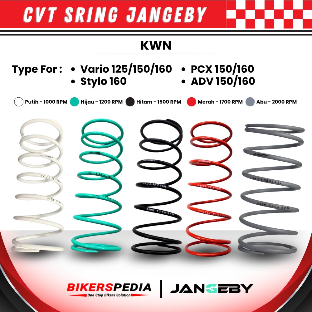 JANGEBY PER CVT VARIO 125 150 PCX ADV 1000RPM 1200RPM 1500RPM 1700RPM 2000RPM CVT SPRING