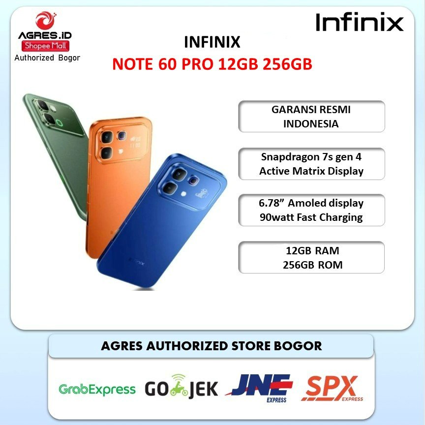 HP INFINIX Note 60 Pro 12GB 256GB AMOLED 6,78 Inci Snapdragon 7s Gen 4 GARANSI RESMI