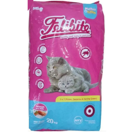 Makanan/pakan kucing/cat food Felibite mother & kitten salmon freshpack 20kg