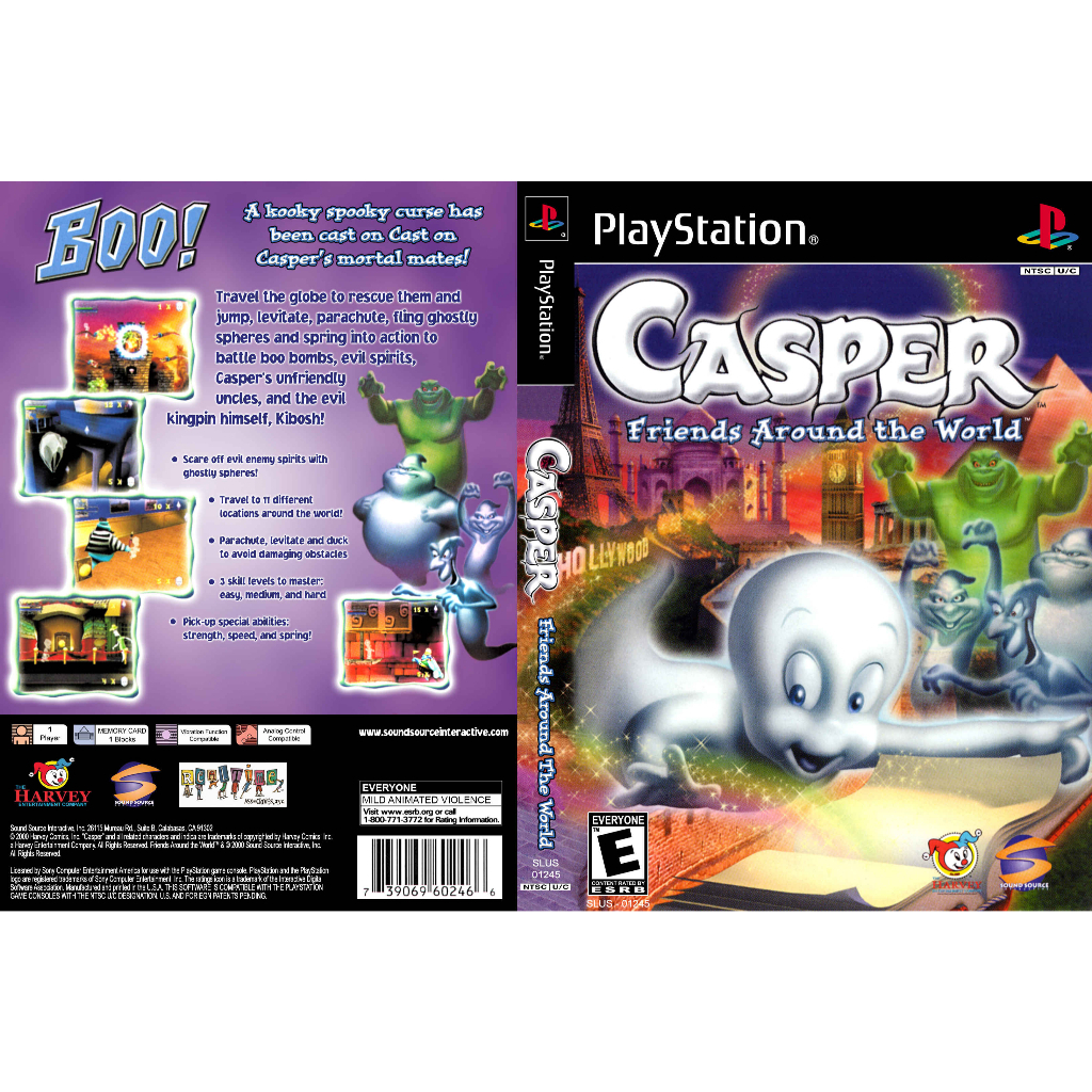 KASET GAME PLAYSTATION 2 - CASPER FRIENDS AROUND THE WORLD