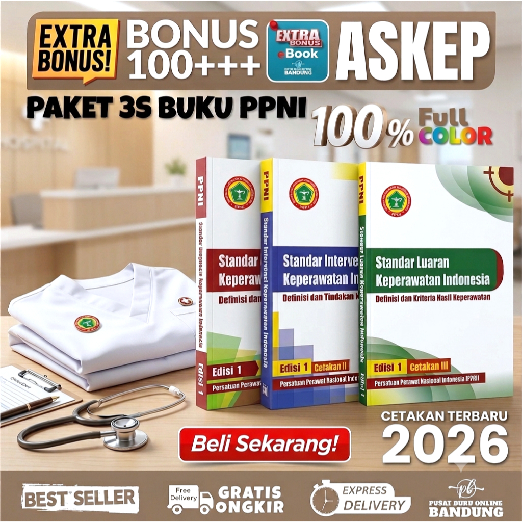 PAKET 3 BUKU PPNI SDKI SIKI SLKI PREMIUM ORI CETAKAN 3