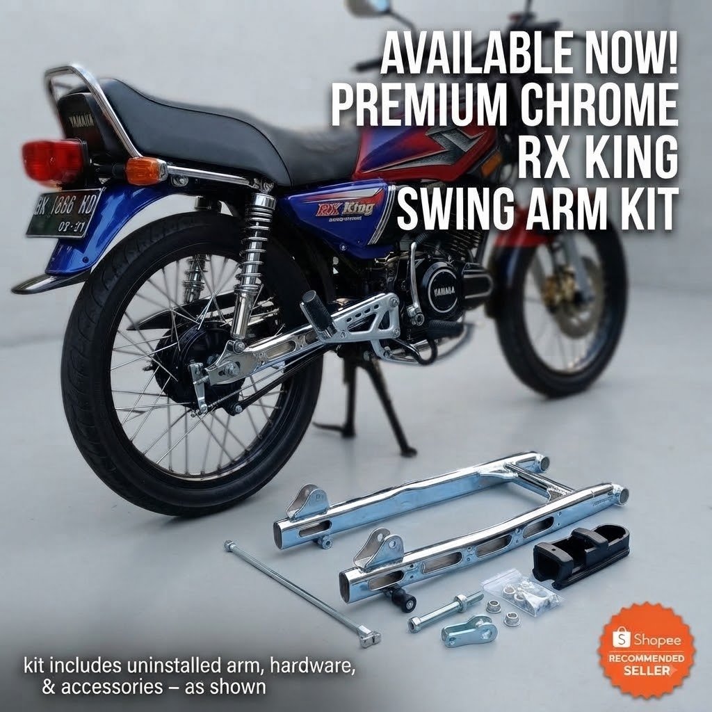 Swing Arm RX King Model Oval Coak Chrome Set Karet Rantai As Roda Jalu Paddock Pnp High Quality