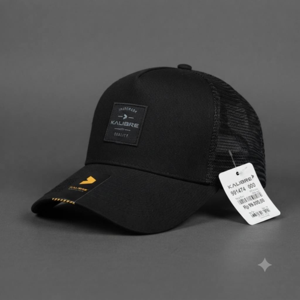New -Bestseller- Kalibre- Topi Kalibre Original-Topi Pria- Kalibre Asli- 991474-Topi Hitam