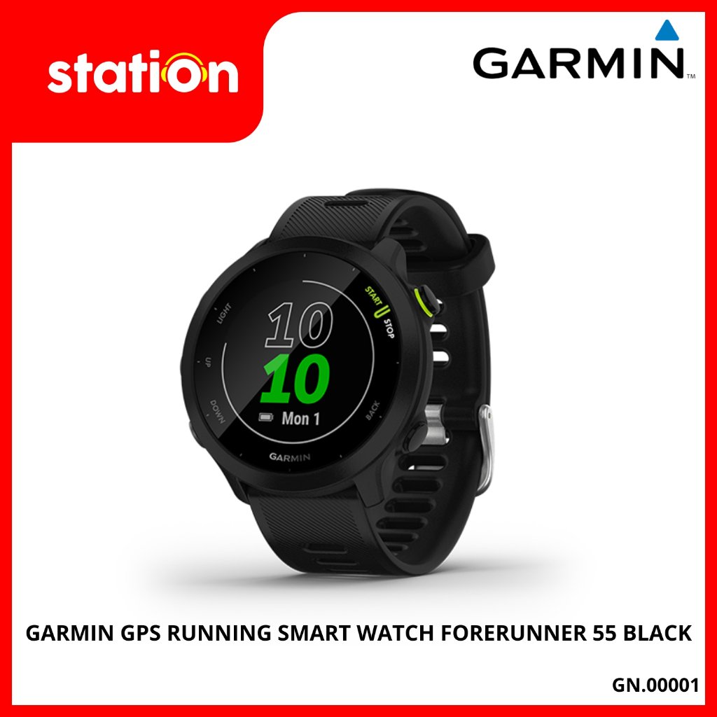 GARMIN GPS RUNNING SMART WATCH FORERUNNER 55 BLACK