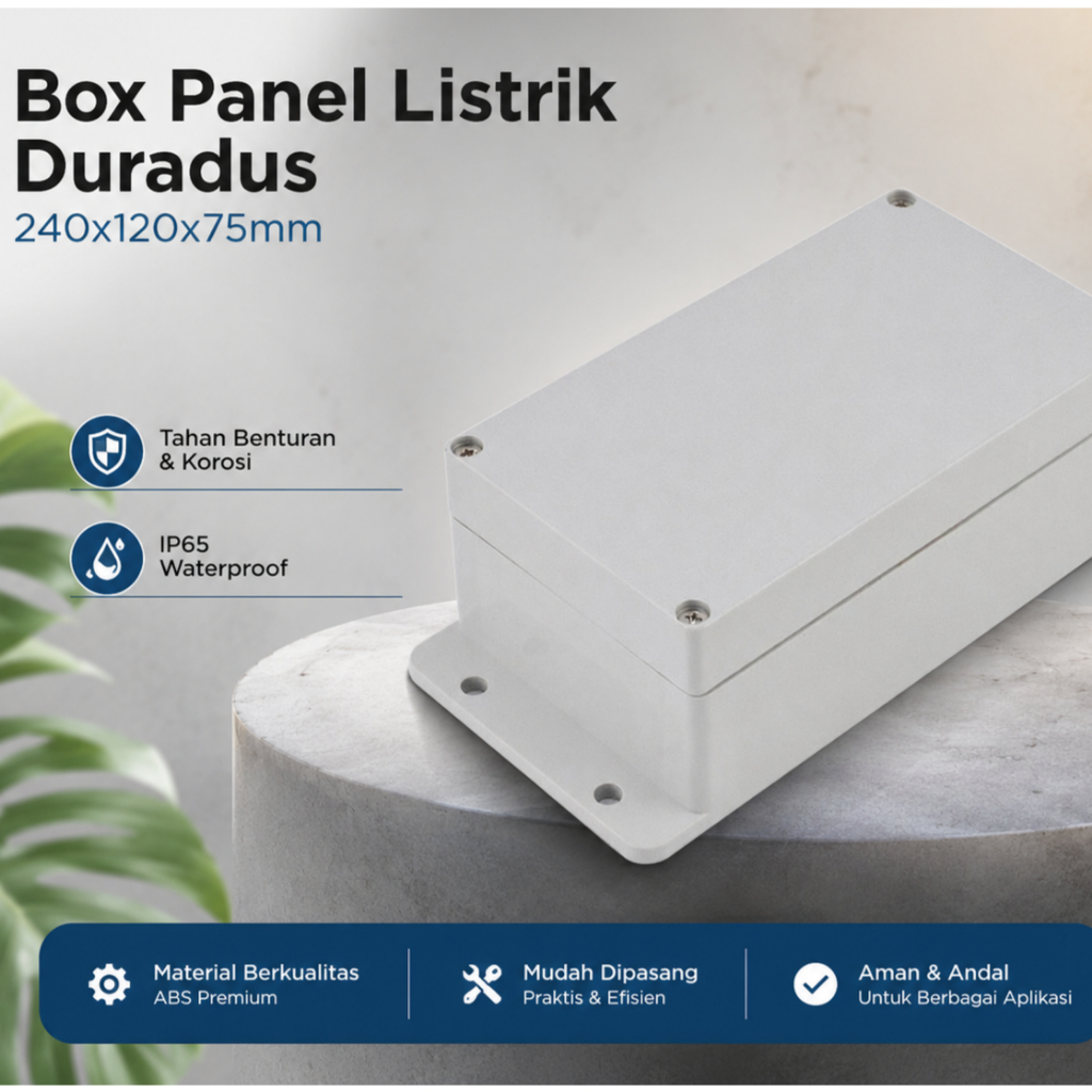 Box Panel Listrik Duradus Junction Box Waterproof 240x120x75mm