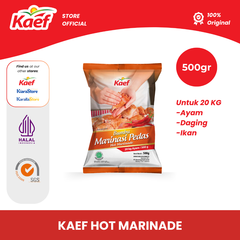 KAEF Hot Marinade| Bumbu Marinasi Pedas | 500 gram