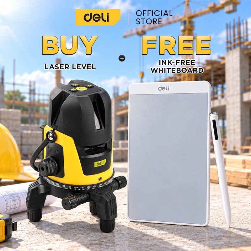 Deli Laser Level 5 Lines / Laser Level 5 Garis EDL332305C