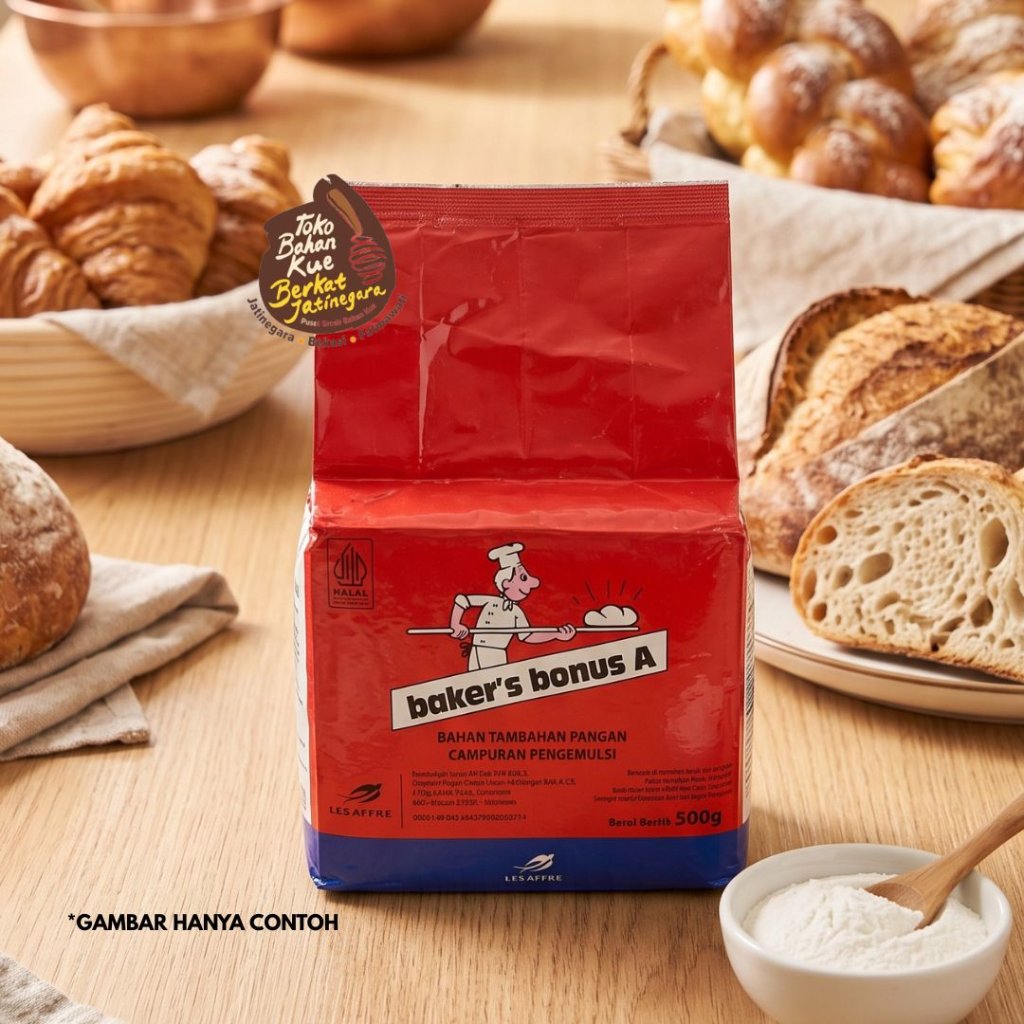 BREAD IMPROVER BAKERS BONUS A 500 GRAM / BAKER'S SAF PENGEMBANG ROTI / CTN ( 20 PCS )