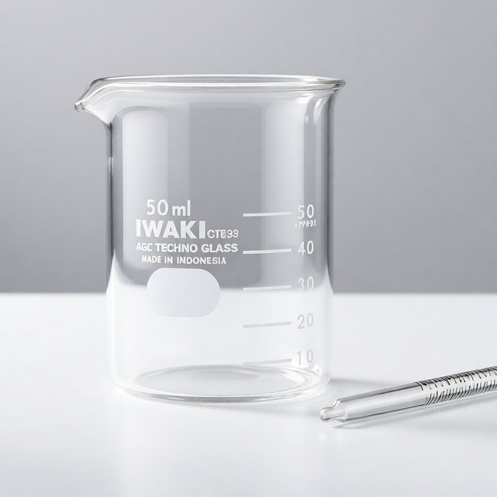 Beaker Glass 50 ml IWAKI ORIGINAL | Gelas Piala | Gelas kimia