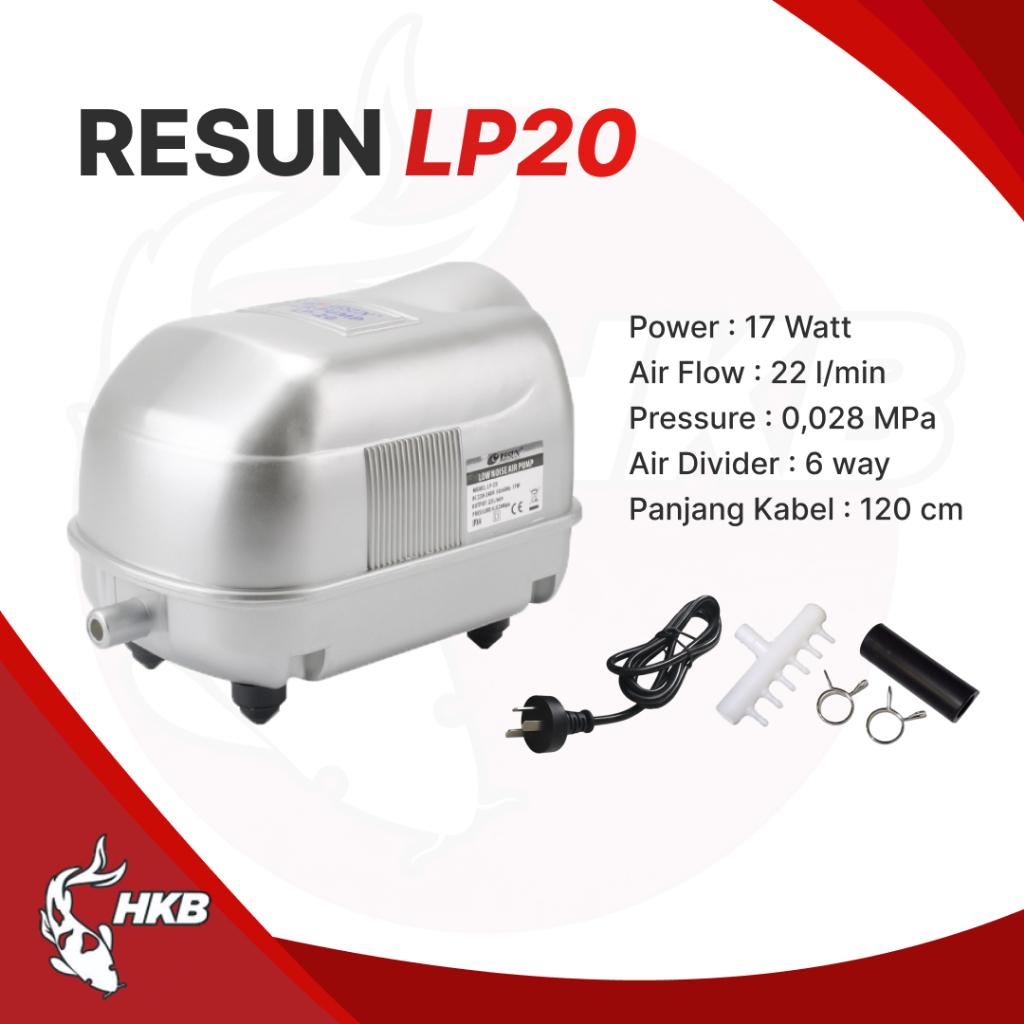 Resun Aerator LP Air Pump / Pompa Udara / Airator / Aerator Kolam / Aquarium