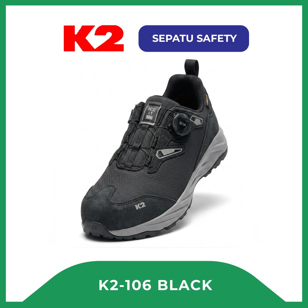 Sepatu Safety K2 106 BOA - Sepatu Sport Safety K2-106 BOA - Safety Shoes Ujung Composite