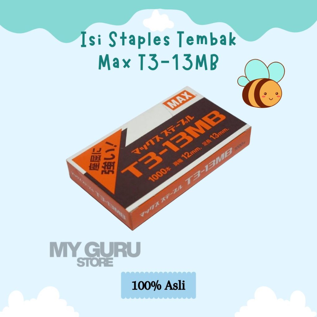 [PAK KECIL] STAPLES MAX T3-13MB / ISI STAPLES TEMBAK T3-13MB / ISI TUG TACKER MAX