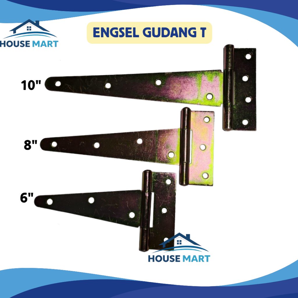 ENGSEL GUDANG T TEBAL / ENGSEL PINTU BESAR / ENGSEL PINTU GERBANG 6" 8" 10" ENGSEL PINTU GUDANG