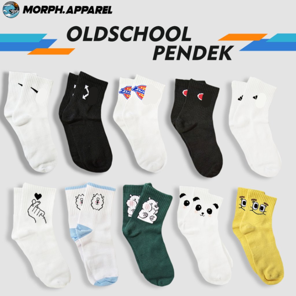 Kaos Kaki Oldschool Pendek - Kaos Kaki Skate Pendek Motif - #1 - Morph.Apparel