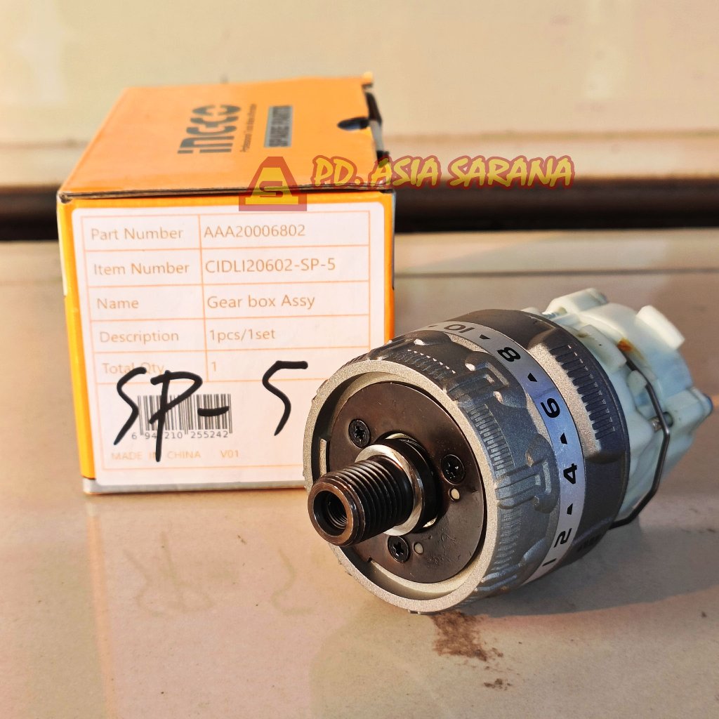 Gear Box Assy Cordless Drill INGCO CIDLI20602-SP-5 Sparepart Mesin Bor Baterai AAA20006802