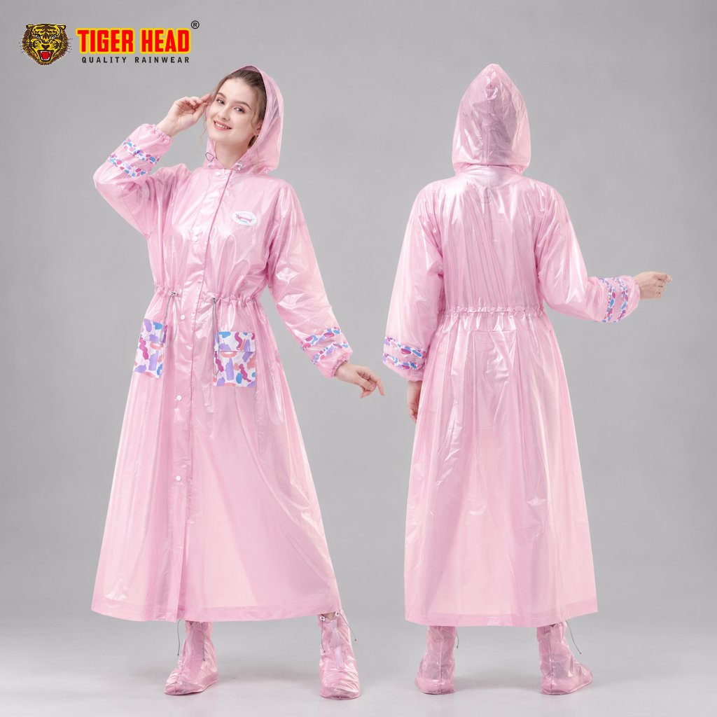 TIGER HEAD Jas Hujan Wanita Gamis Serut Eliza 70007