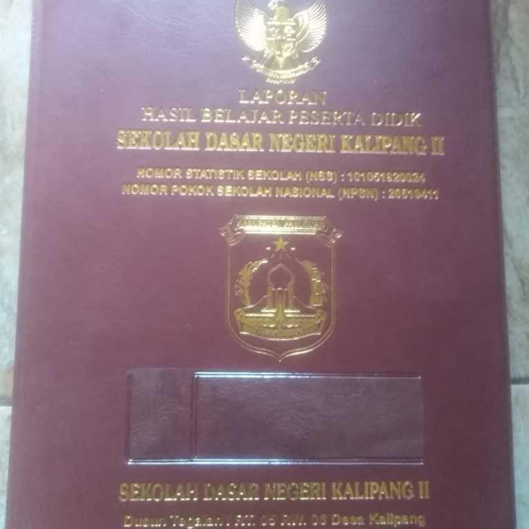 Map Raport ijazah hotprint bahan ASE semi kulit