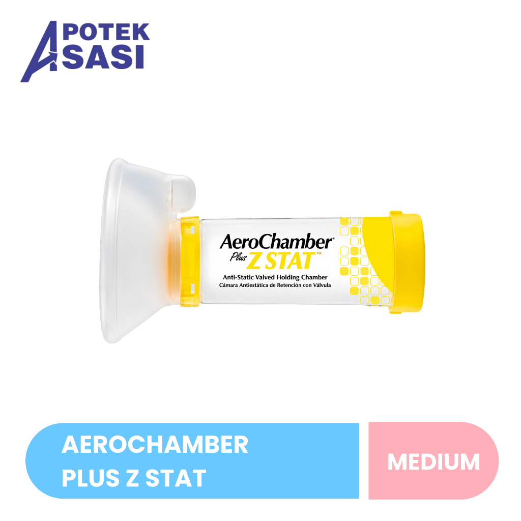 Aerochamber Plus Z Stat Medium - Mengoptimalkan Penghantaran Obat Semprot Asma Ke Dalam Paru-Paru
