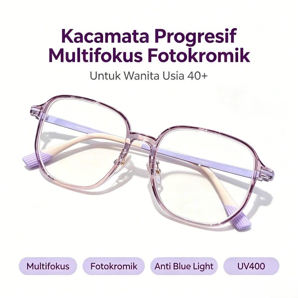 Kacamata Baca Progresif Auto Focus baca dan jalan Kacamata plus kacamata auto focus double fokus bac
