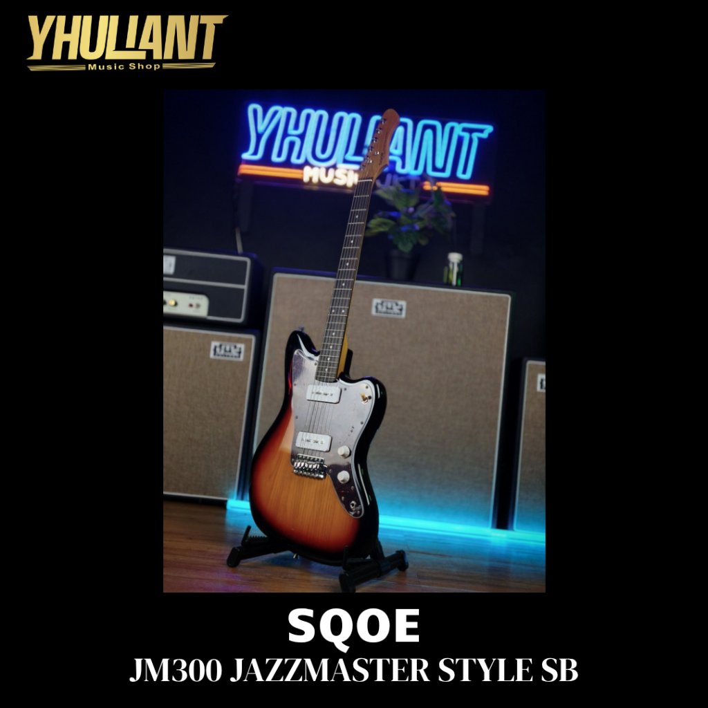 Sqoe JM300 Jazzmaster Style Sunburst Original