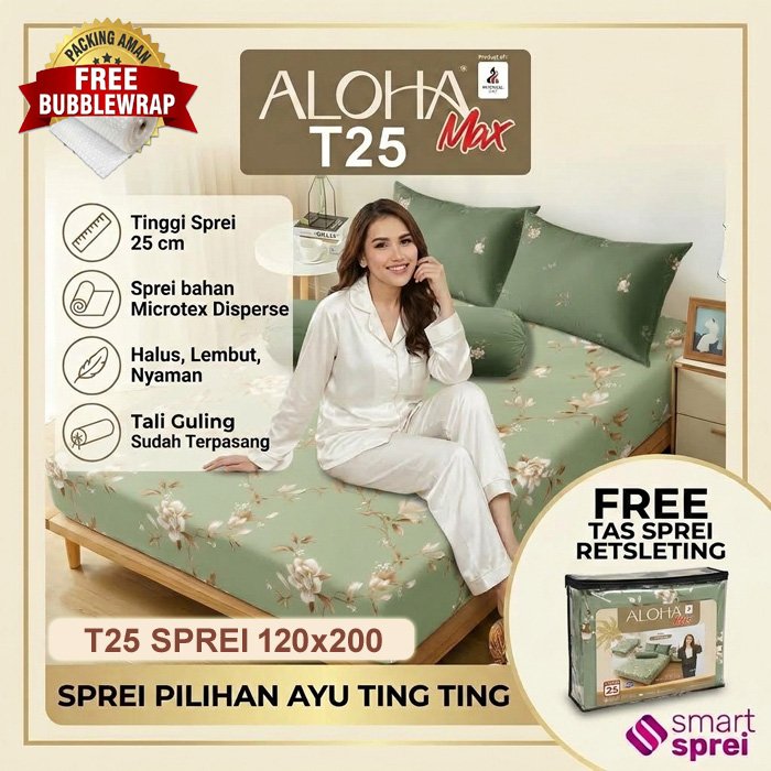 SPREI ALOHA 120x200 / SPREI ALOHA SINGLE / SPREI POLOS 120x200