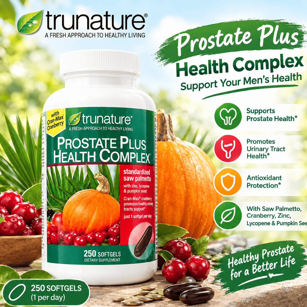 trunature Prostate Plus Health Complex 250 Softgels | Prostate & Urinary Support for Men | Saw Palme