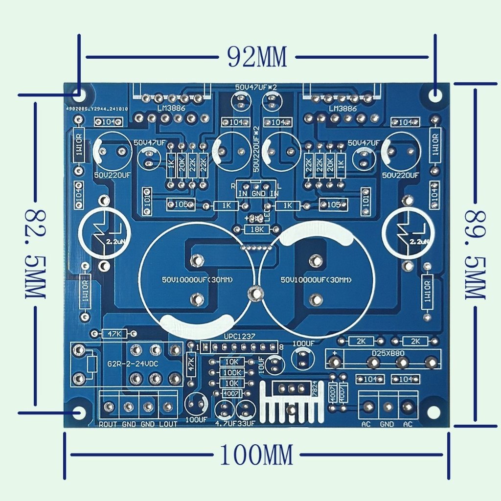 PCB Gain Clone 1 Way 2 way LM3886 Amplifier With Upc1237