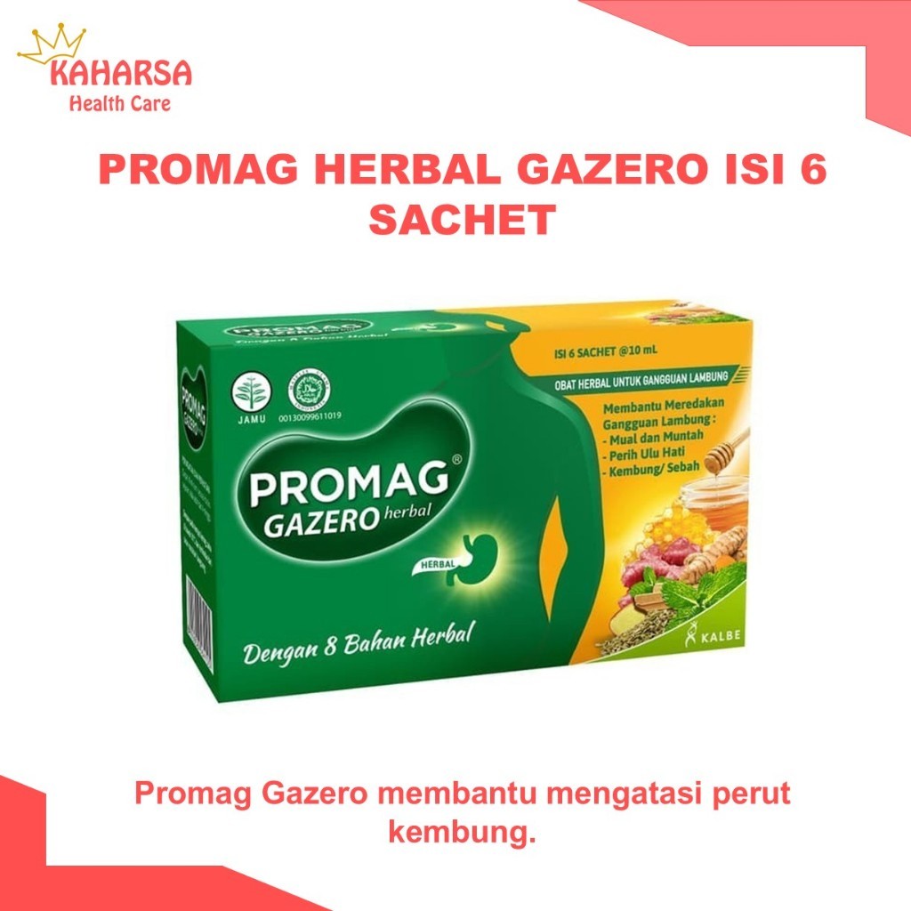 PROMAG HERBAL GAZERO ISI 6 SACHET - Promag Herbal Cair - Promag Gazero