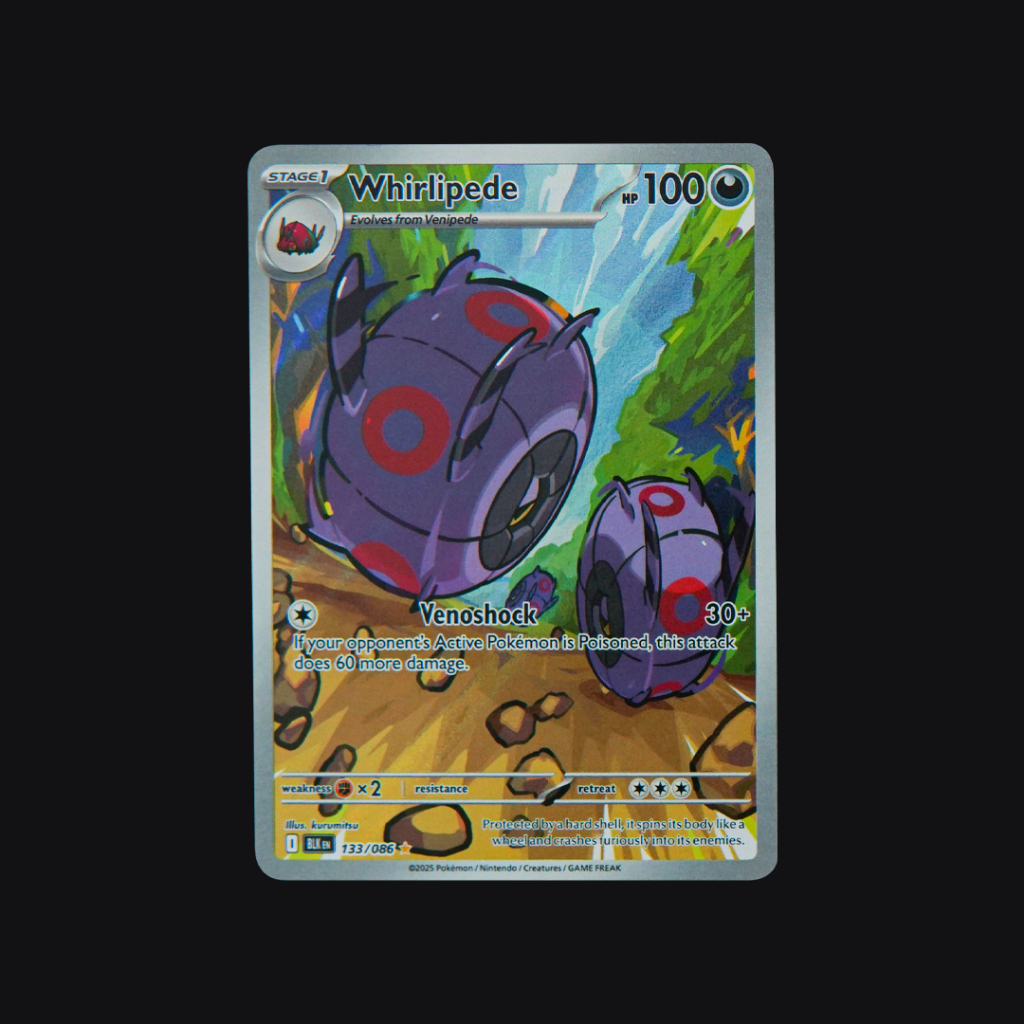 Whirlipede Illustration Rare Black Bolt 133/086