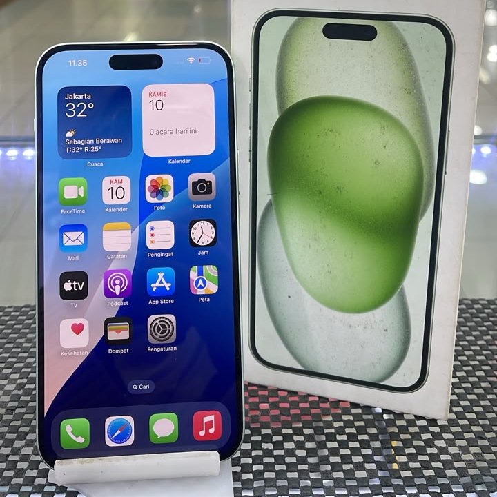 IPHONE 15 PLUS 128GB EX IBOX SECOND SEKEN BEKAS RAM 6 INTERNAL PENYIMPANAN 128